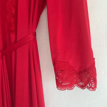Load image into Gallery viewer, Vintage Red Robe with Lace Trim XL