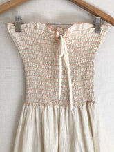 Load image into Gallery viewer, Vintage 1960&#39;s Smocked Tube Top Jumpsuit S