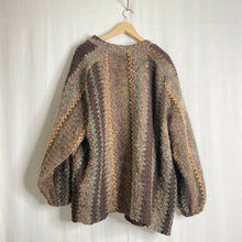 Load image into Gallery viewer, Vintage 1970&#39;s Oversized Open Front Chunky Cardigan XL