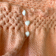 Load image into Gallery viewer, Vintage Crocheted Creamsicle Sweater 3-6 M