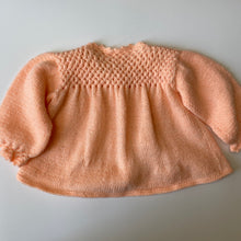 Load image into Gallery viewer, Vintage Crocheted Creamsicle Sweater 3-6 M