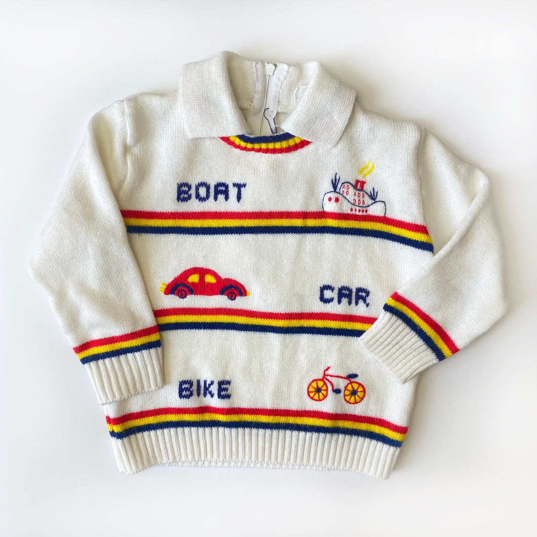 Vintage Modes of Transpo Sweater 18-24M