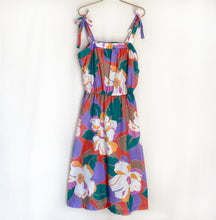 Load image into Gallery viewer, Vintage 1970&#39;s Floral Tie-Strap Sundress L