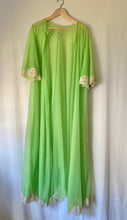Load image into Gallery viewer, Vintage Lime Green Nylon Peignoir L