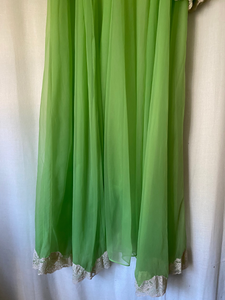 Vintage Lime Green Nylon Peignoir L