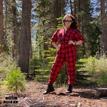 Load image into Gallery viewer, Vintage 1980&#39;s Buffalo Plaid Jumpsuit M