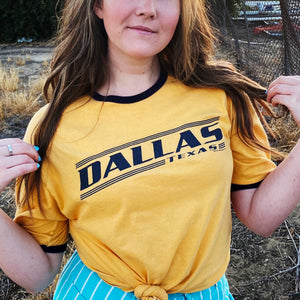 Vintage Dallas, Texas Ringer Tee M