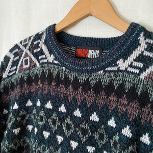 Vintage Geometric Cosby Sweater M