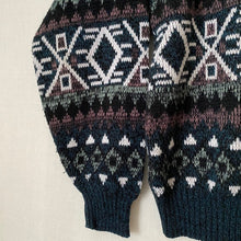 Load image into Gallery viewer, Vintage Geometric Cosby Sweater M