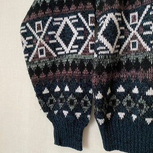 Vintage Geometric Cosby Sweater M