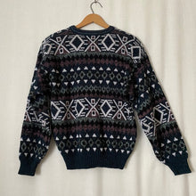 Load image into Gallery viewer, Vintage Geometric Cosby Sweater M