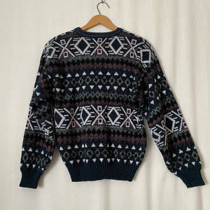 Vintage Geometric Cosby Sweater M