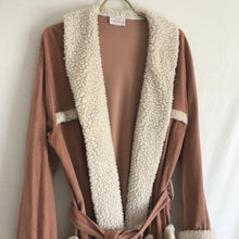 Load image into Gallery viewer, Vintage 1970&#39;s Faux Sherpa Trim Robe L