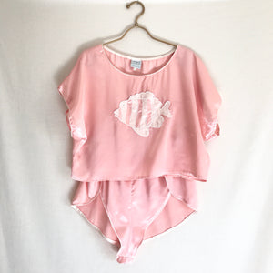 Vintage Pink Fish Sleep Set M