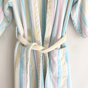 Vintage 1980's Turkish Towel Cotton Bathrobe L