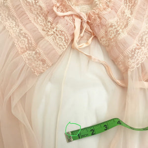 Vintage 1960's Blush Pink Peignoir L