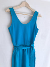 Load image into Gallery viewer, Vintage 1980&#39;s Blue Silk Jumpsuit S