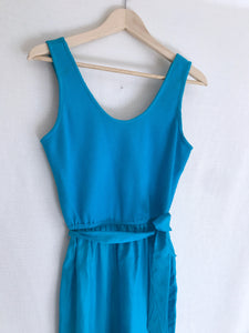 Vintage 1980's Blue Silk Jumpsuit S