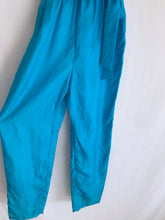 Load image into Gallery viewer, Vintage 1980&#39;s Blue Silk Jumpsuit S