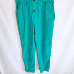 Vintage 1980's Caribbean Green Dreams Jumpsuit M
