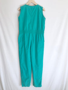 Vintage 1980's Caribbean Green Dreams Jumpsuit M