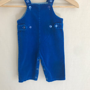 Vintage Royal Blue Corduroy Overalls 6 MO