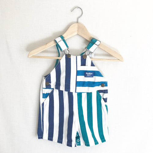 Vintage 1990's Osh Kosh Striped Overalls 2T
