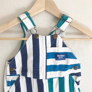 Vintage 1990's Osh Kosh Striped Overalls 2T