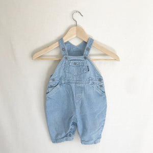 Vintage 1990's Next Basics Blue Gingham Overalls 6-9 MO