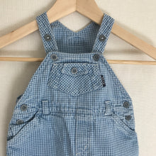 Load image into Gallery viewer, Vintage 1990&#39;s Next Basics Blue Gingham Overalls 6-9 MO