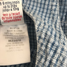 Load image into Gallery viewer, Vintage 1990&#39;s Next Basics Blue Gingham Overalls 6-9 MO