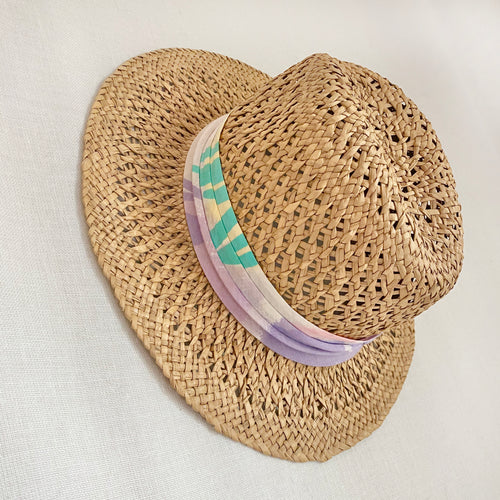 Vintage Pastel Band Sunhat M