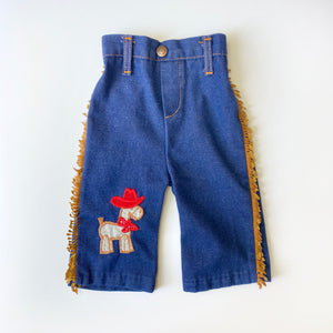 Vintage 1970's Health-tex Fringe Cowboy Pants 6M