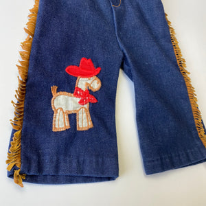 Vintage 1970's Health-tex Fringe Cowboy Pants 6M