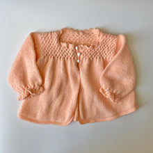 Load image into Gallery viewer, Vintage Crocheted Creamsicle Sweater 3-6 M