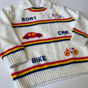 Vintage Modes of Transpo Sweater 18-24M