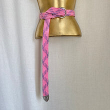 Load image into Gallery viewer, Vintage 1990&#39;s Nylon Braided Belt with Metal Accents L/XL