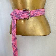 Load image into Gallery viewer, Vintage 1990&#39;s Nylon Braided Belt with Metal Accents L/XL