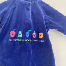 Load image into Gallery viewer, Vintage 1990&#39;s Velour &quot;The Very Hungry Caterpillar&quot; Sleeper 6-9M