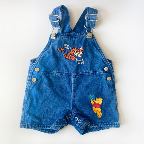 Vintage 1990's Winnie The Pooh Shorteralls 6-9M