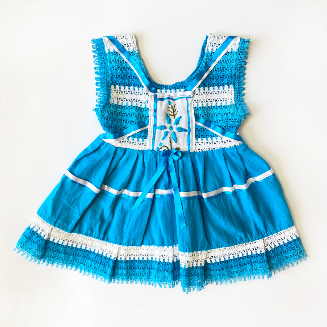 Vintage Handmade Embroidered Dress 18M