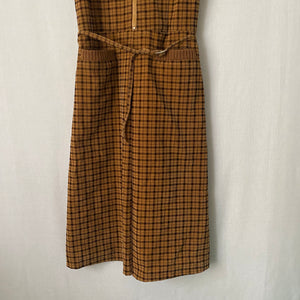 Vintage Velvet Plaid Dress S