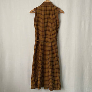 Vintage Velvet Plaid Dress S