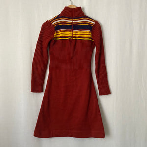 Vintage 1970's ElJay International Knit Sweater Dress S