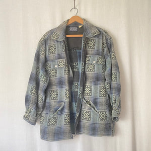 Vintage Geometric Print Tucker Jacket L