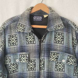 Vintage Geometric Print Tucker Jacket L