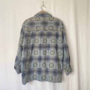 Vintage Geometric Print Tucker Jacket L