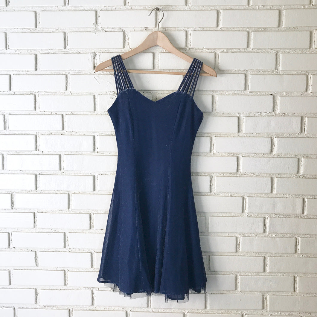 Vintage  1990's Metallic Tulle Dress S