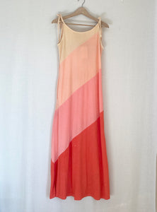 Vintage Terry Cloth Gradient Maxi Dress M