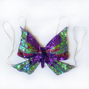 Butterfly Sequin Halter Top S